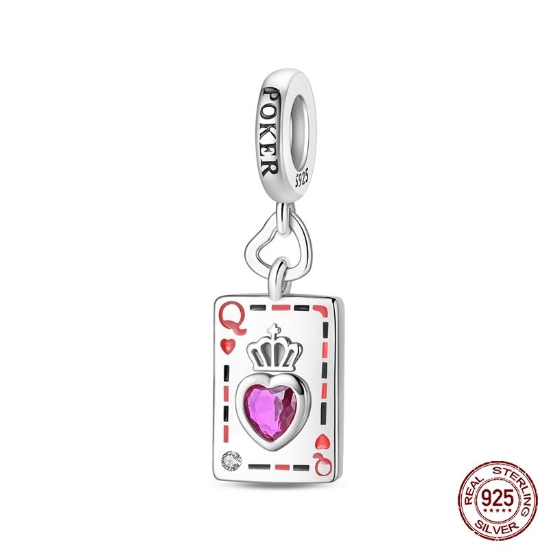 

Girl New Metal Poker Card Pendant Beads Colourful Love Make your own Suitable Bangle Necklace Jewellery Gift Charm Elegant Fashion Beautiful Lovely