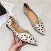 High Quality Women Flat Shoes Fashion Women Ballet Shoes Hollow Breathable Comfortable Casual Shoes Elegant Pointed Toe Sandals