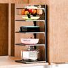 Pot Pan Organizer Rack under Cabinet, Heavy Duty Pot Pan Rack under Sink Organizers, 4/5 Tiers Height Adjustable Pan Organizer Rack, Pot Lid organizer