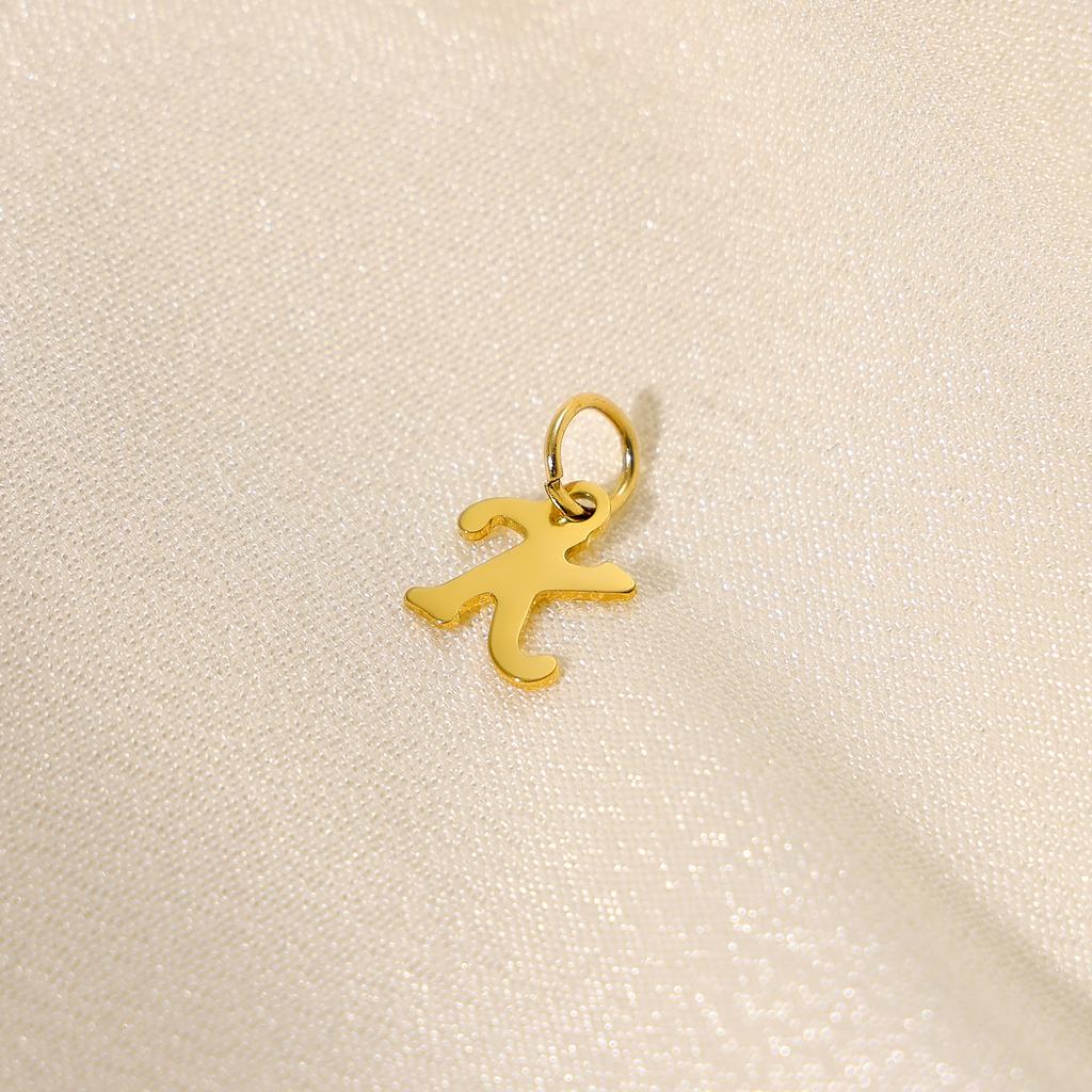 CARLIDANA INS New Fashion Initial Charm Stainless Steel 18K Gold Plated Letter Pendant Alphabet Necklace for DIY Jewelry