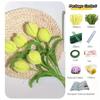Chenille Stem Tulip Bouquet Kit, DIY Pipe Cleaner Flowers Craft, Creative Gift for Mom Wife Girlfriend