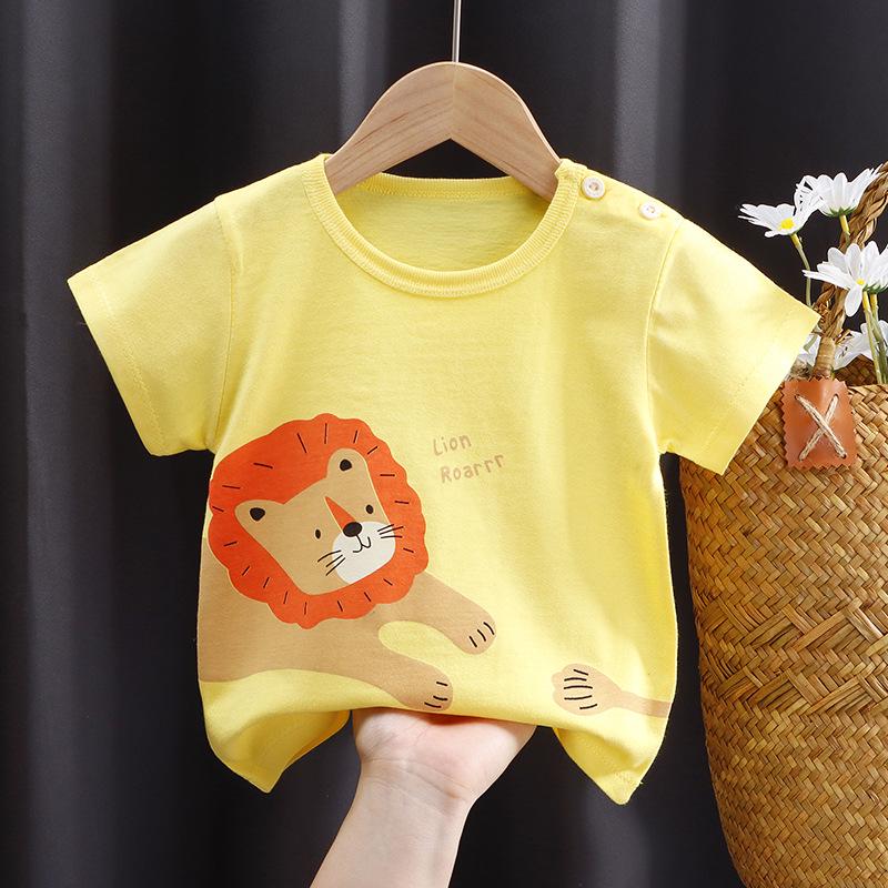 Children's Pure Cotton Short-Sleeved T-Shirt: Summer Style for Girls & Boys