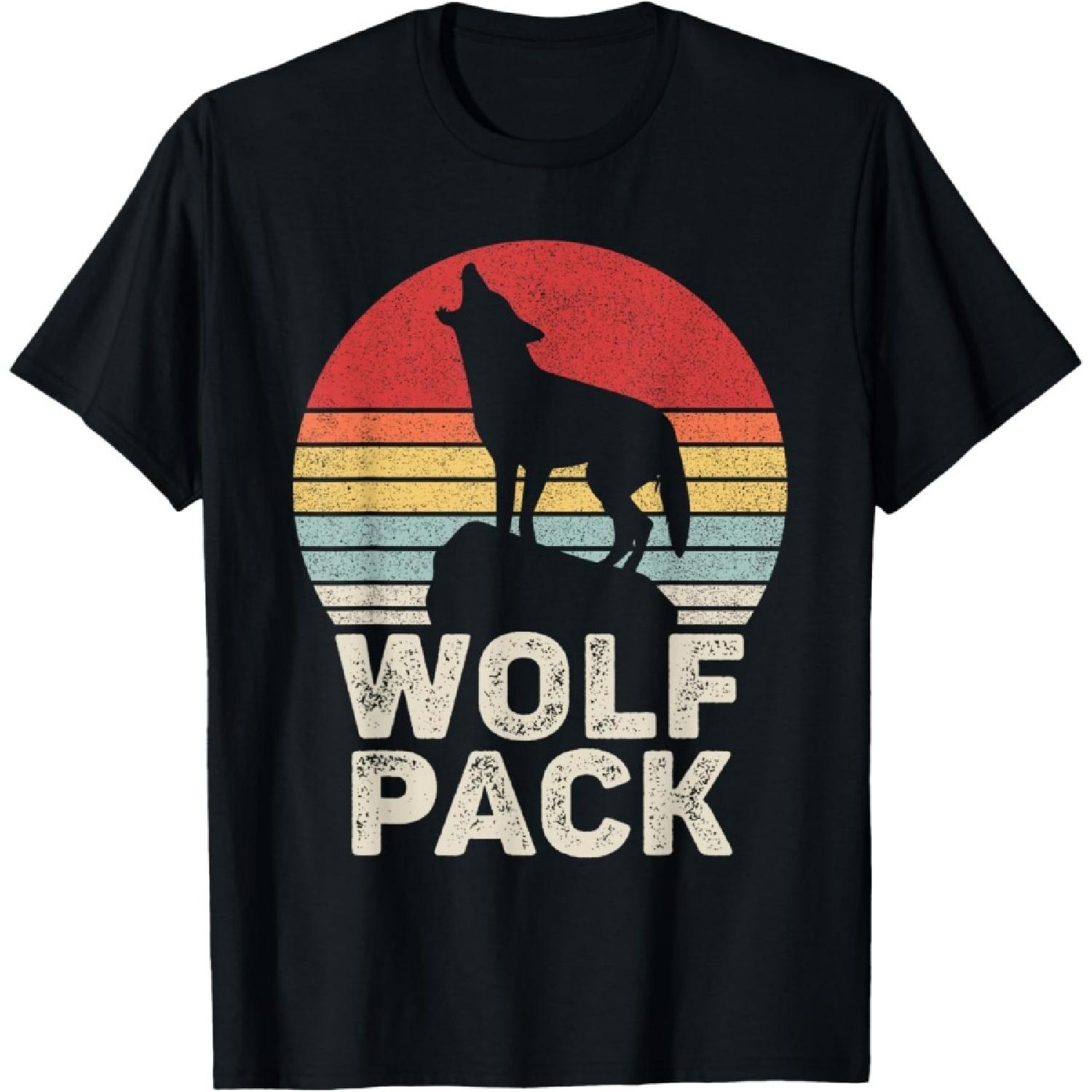 

Vintage Retro Wolf Pack T-Shirt XXXXXL чорний