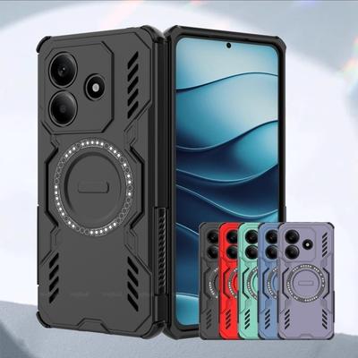 Magnetic Luxury Hard Armor Shockproof Case For Xiaomi Redmi Note 14 5G Capas Magsafe Wireless Charge Cover for Redmi Note 14 5G
