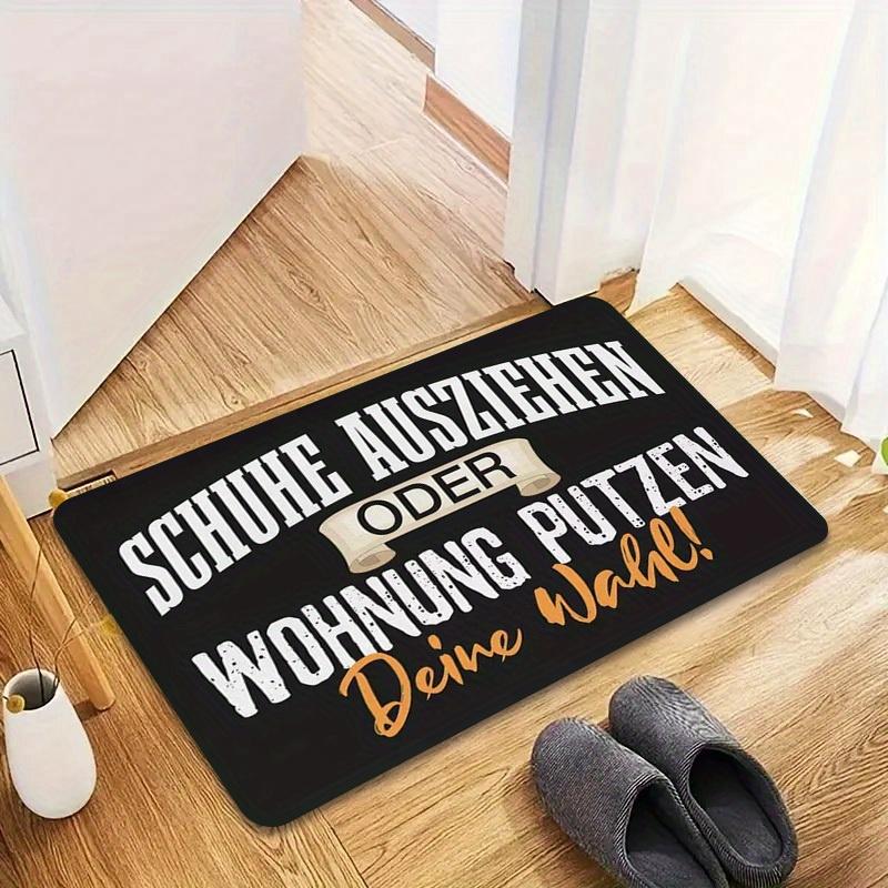

1pc TAKE OFF YOUR SHOES OR CLEAN THE APARTMENT Humorous Outdoor Doormat, for Kitchen, Living Room, Bedroom Home Decor 40x60cm