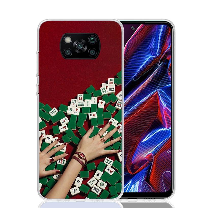 Creative Mahjong Phone Case For Xiaomi Poco F7 Ultra X7 X6 Pro X5 Redmi 15 15C 13 13C 12 12C 10 10A 10C 9 9A 9C 9T Shell Poco X7