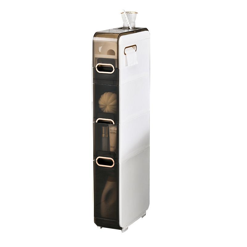 Multi-purpose Movable Bathroom Storage Rack with No Installation Required