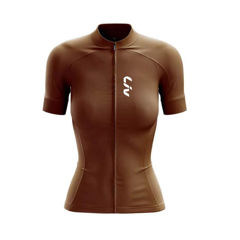 LIV Maglia da Ciclismo Donna Set Abbigliamento Estivo da Ciclismo Manica Corta Maglia da Corsa su Strada Completo Pantaloncini da Ciclismo con Bretelle