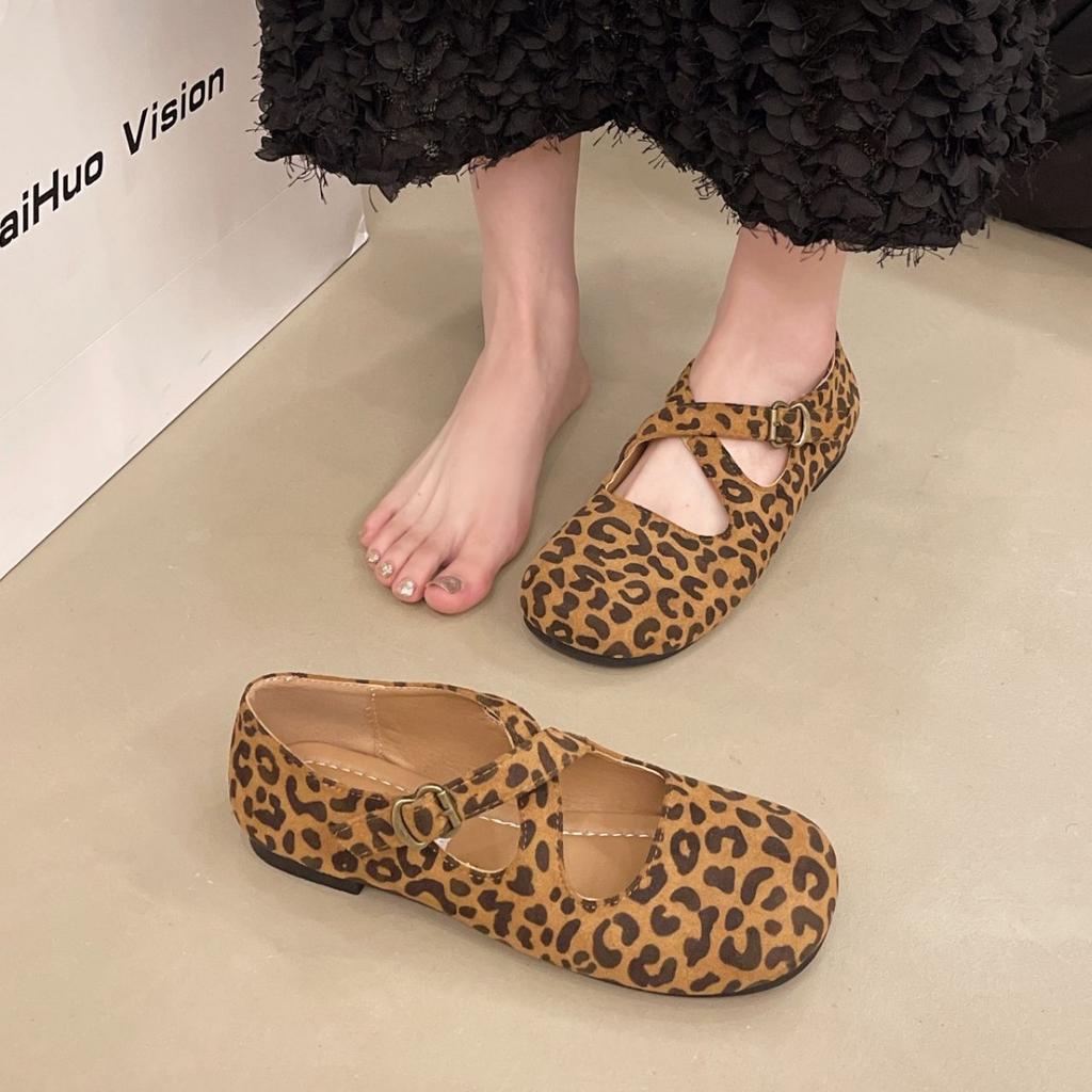 Single shoes 22 spring and autumn new gentle retro ballet fairy style soft flat bottom shallow mouth Mary Jane Doudou shoes