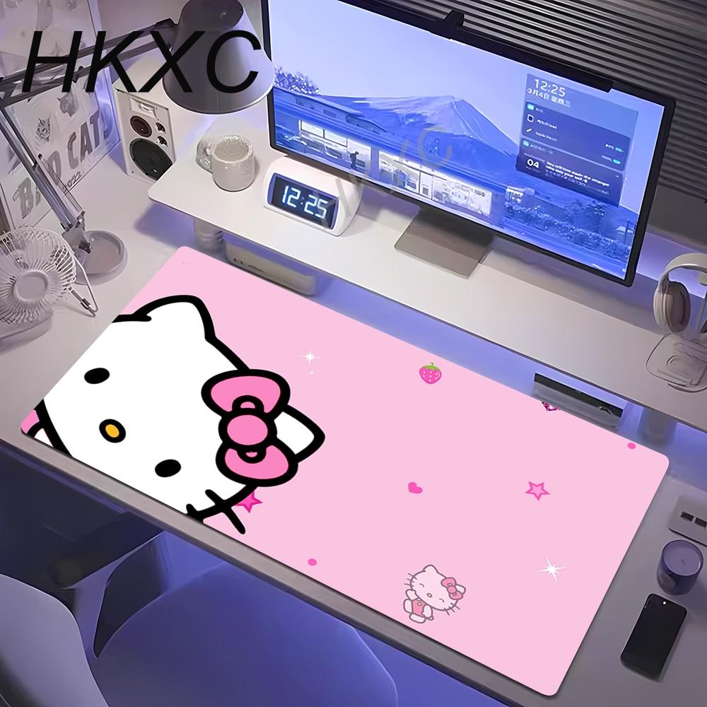 Cartoon Cute Hellokitty Pink Mouse Pad Pc Nonslip Mousepad Oversize Anime Girl Computer Table Mat Esports Game Keyboard Mats