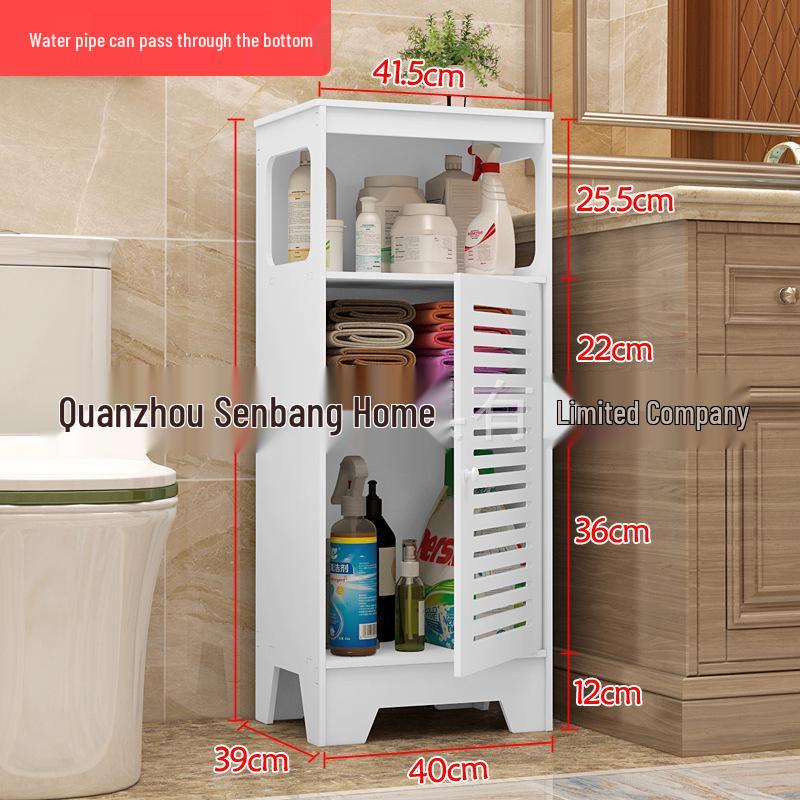 Multi-layer Narrow Storage Cabinet for Bathroom, Washbasin, Toilet, Balcony, and Laundry