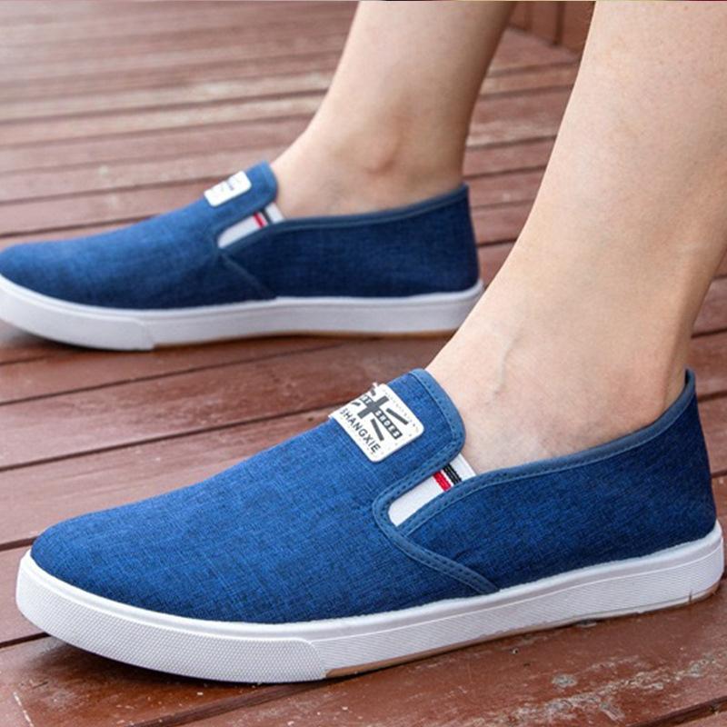 Nowe buty męskie Oddychające buty do biegania Męskie płócienne buty na podeszwie z gumy Old Beijing
