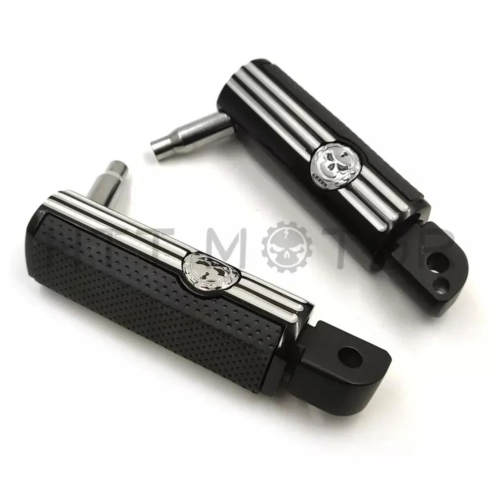 Motorcycle Accessories Gear Skull Footpegs For Passenger 2018-later Softail Fat Boy FLFB Fat Bob 2020-later LiveWire