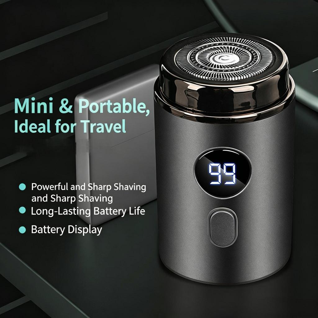 Men's Electric Shaver USB Rechargeable Portable Waterproof Shaving Razor