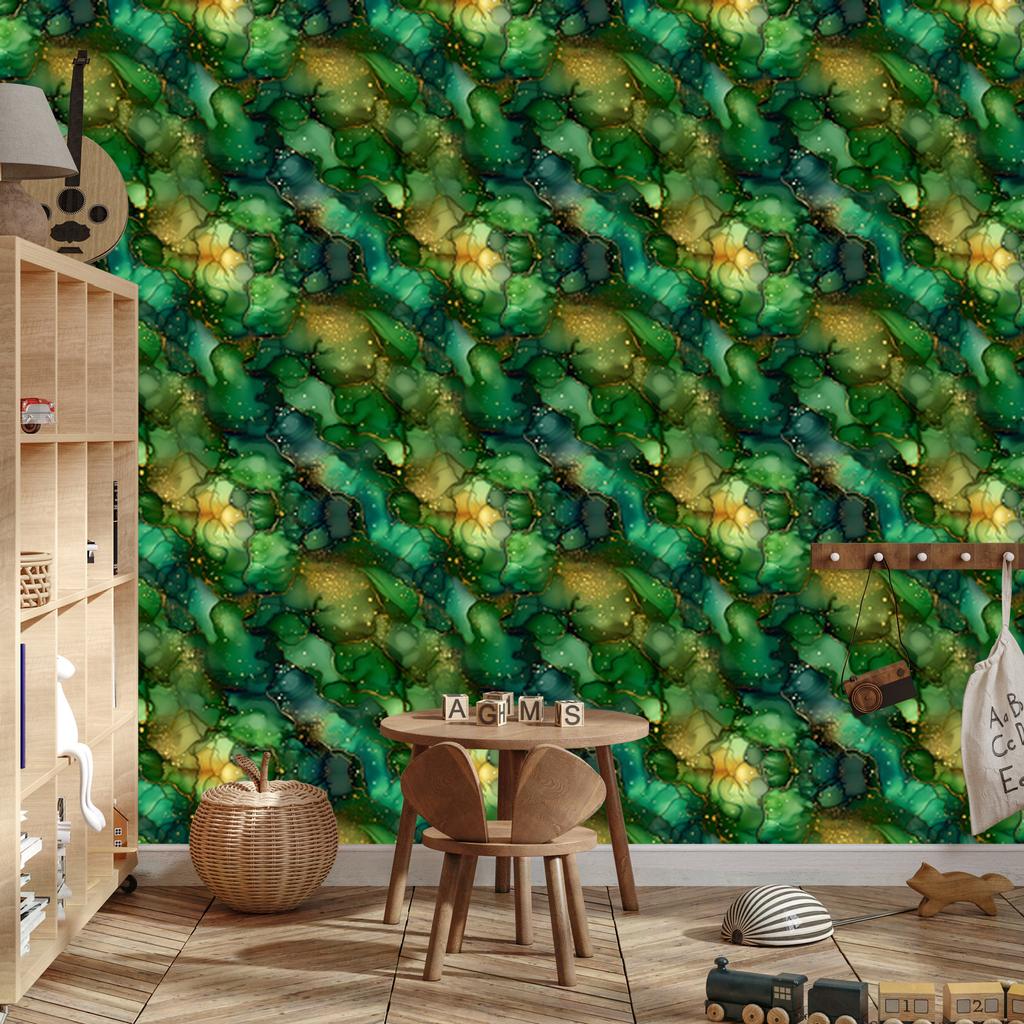 Bottle Green Ink Wallpaper for Living Room and Bedroom 50x1000