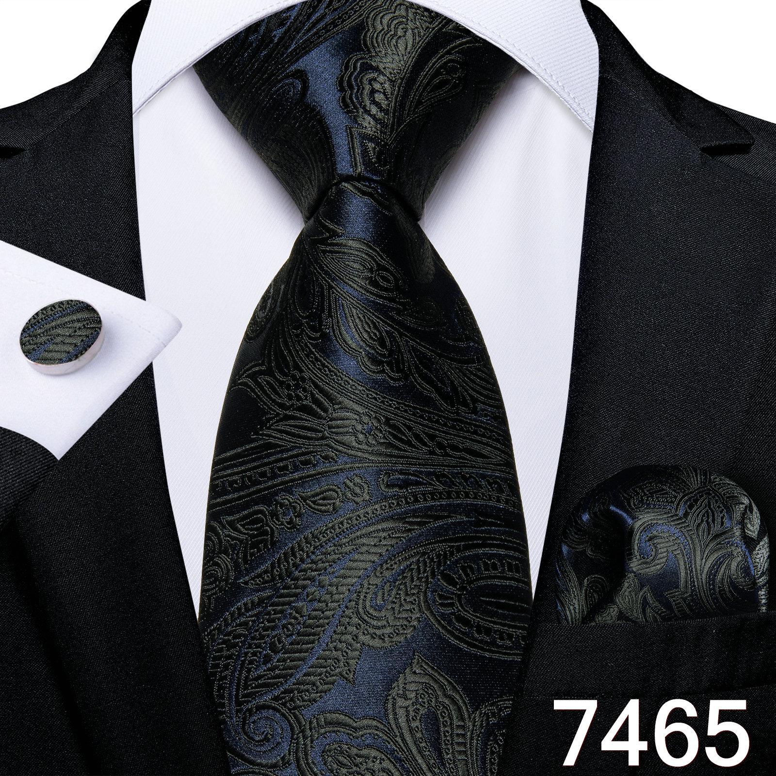 

Дизайнерський чоловічий набір краваток у смужку. Бізнес-класичний набір запонок N-7465