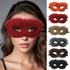 Animal Half Face Mask Long Furry Masquerade Mask Simple Halloween Plush Mask  Festival Atmosphere