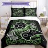 3pcs Custom Name Game Controller Bedding Set Duvet Cover Closure Includes 1 Duvet Cover & 2 Pillowcases, Soft and Comfortable for All Seasons.