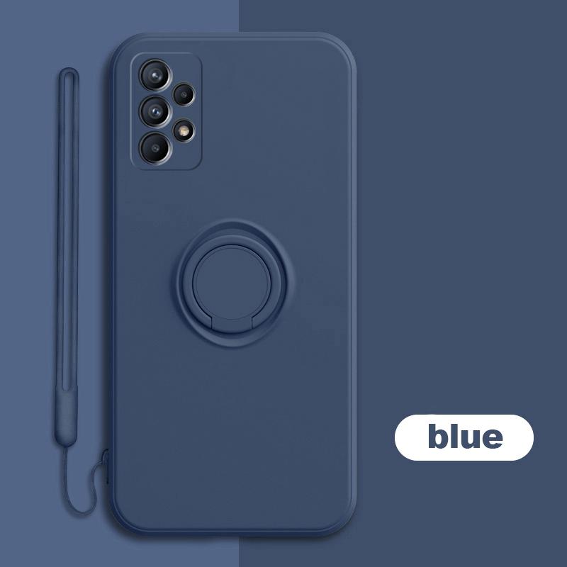 Custodia Magnetica in Silicone Liquido Per Samsung A55 5G A35 A15 A25 A54 A14 A34 A53 A33 A52 A13 Note 20 Ultra 9 Supporto ad Anello Copertura Telefono