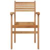 Chair Set of 4 Brown 56 X 55 X 90.5 Cm Solid Teak Wood