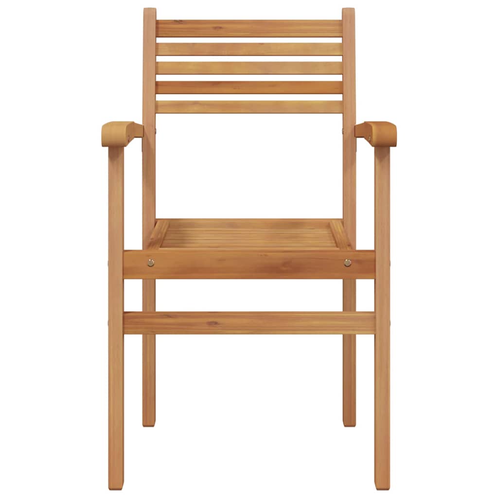 Chair Set of 4 Brown 56 X 55 X 90.5 Cm Solid Teak Wood