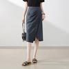 Elegant Asymmetrical Hip-Wrap Midi Skirt