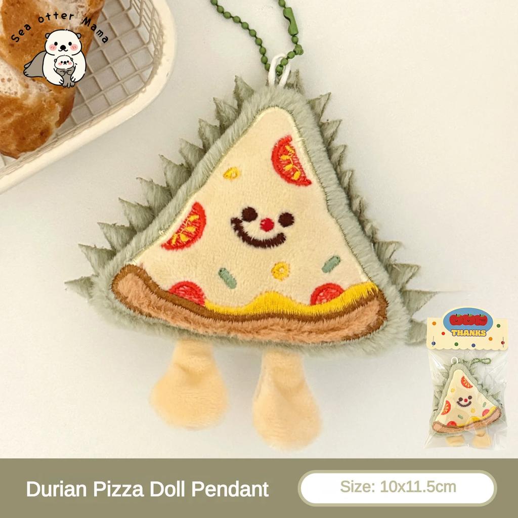 1/4 Pcs Creative Plush Food Pendant Cute Cartoon Pizza Backpack Versatile Pendant Accessories