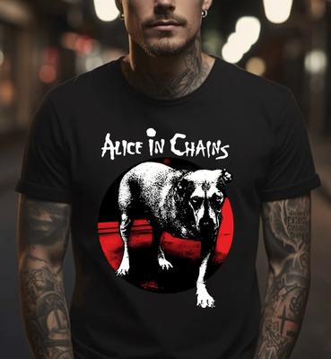 Alice In Chains Svart T-shirt, S-5XL Unisex T-shirt