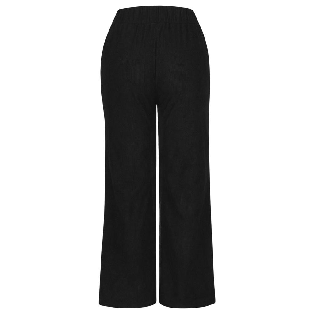 Women's Corduroy Pants Casual Women's Color Corduroy Loose Straight Pants