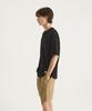 Oteumilkape Waffle Henley Neck T-Shirt - Black
