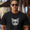 26 Hommes Chat Rétro&039;s T-shirt, T-shirt Chat avec Lunettes, T-shirts Graphiques Chat Homme, T-shirt Unisexe Chat Cool