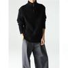 Vintage Knitted Sweater Half Zip Twist Warm Couple Top Teens