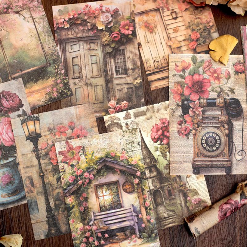 100 szt./opakowanie Seria Garden Whisper Książka z materiałami Podręcznik DIY Papier bazowy Dekoracja