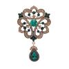 Elegant Rhinestone Baroque Pendant Brooch – Women's Simple Openwork Suit Pin Accessory