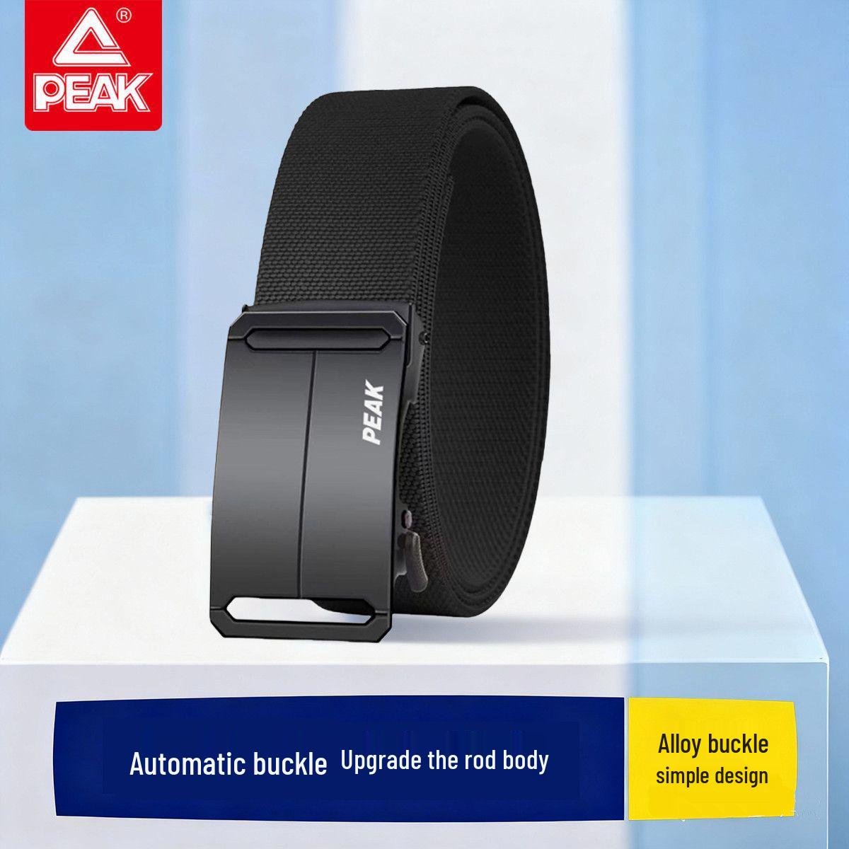PEAK Men s Wear-Resistant Genuine Leather Automatic Buckle Belt for Business and Casual Trousers Standard