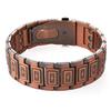 Cross Explosion: Ancient Red Copper Shield Magnet Bracelet with Wide Watch Strap Buckle for Men.