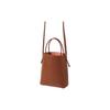 Chloe Sense Gesticktes Logo Verstellbarer Schultergurt Glänzendes Kalbsleder Tragetasche Einkaufstasche Umhängetasche Mini Damen Tote Braun CHC23-UP873I10-247