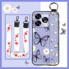Fashion Design Wrist Strap Phone Case For UMIDIGI A15/A15C Protective Ring Anti-dust Back Cover Anti-knock Wristband