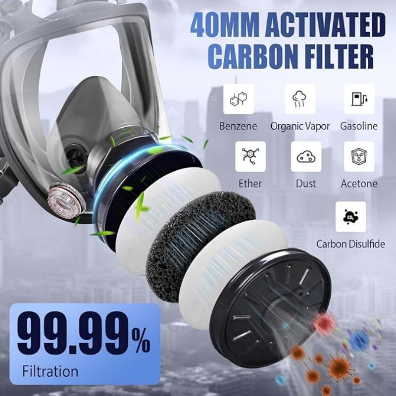R40 Interfejs Filtr Maski Gazowej 40mm Pochłaniacz Respiratora Praktyczny Akcesorium Zamienne maska Maska gazowa chemiczna Respirator