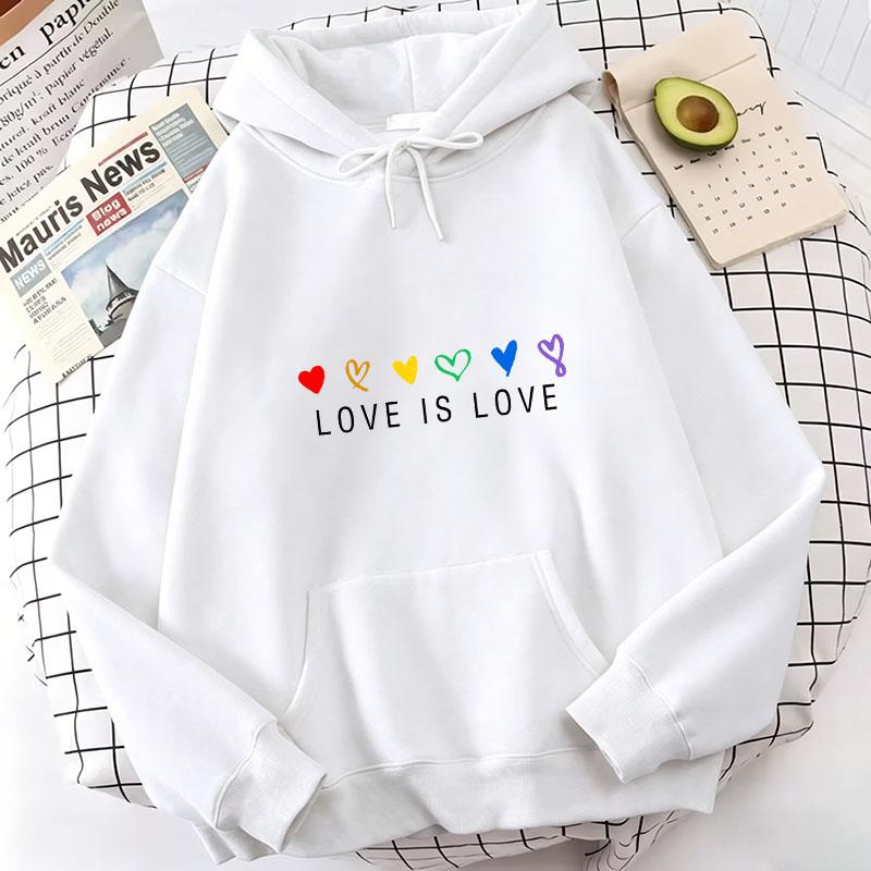 Miłość Jest Miłością Nadrukowane Serca Bluzy Wiosna Jesień Zima Codzienne Bluzy Bluzy Mężczyźni Kobiety Bluzy Kolorowe Bluzy