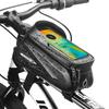 Waterproof Hard Shell Mountain Bike Top Tube Bag with Touch Screen Phone Holder