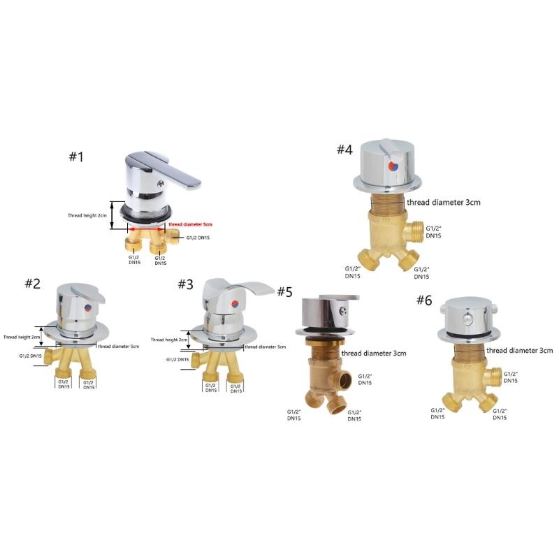 Tub Faucets Diverter Switches 1/2" Hot And Cold Water Faucets Switches Valves