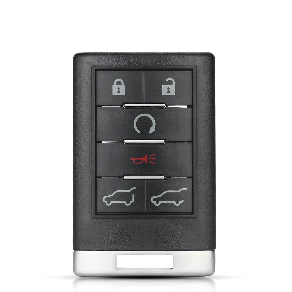 KEYYOU Replacement Remote Car Key Shell Blank Case With 4 5 6 Buttons Fob For Cadillac DTS STS SRX CTS Escalade ESV EXT