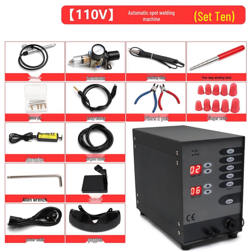 2025 High-Power Spot Welder for Dental, Orthodontic, CNC, Argon Arc, Gold, Silver, Jewelry, Necklace Welding