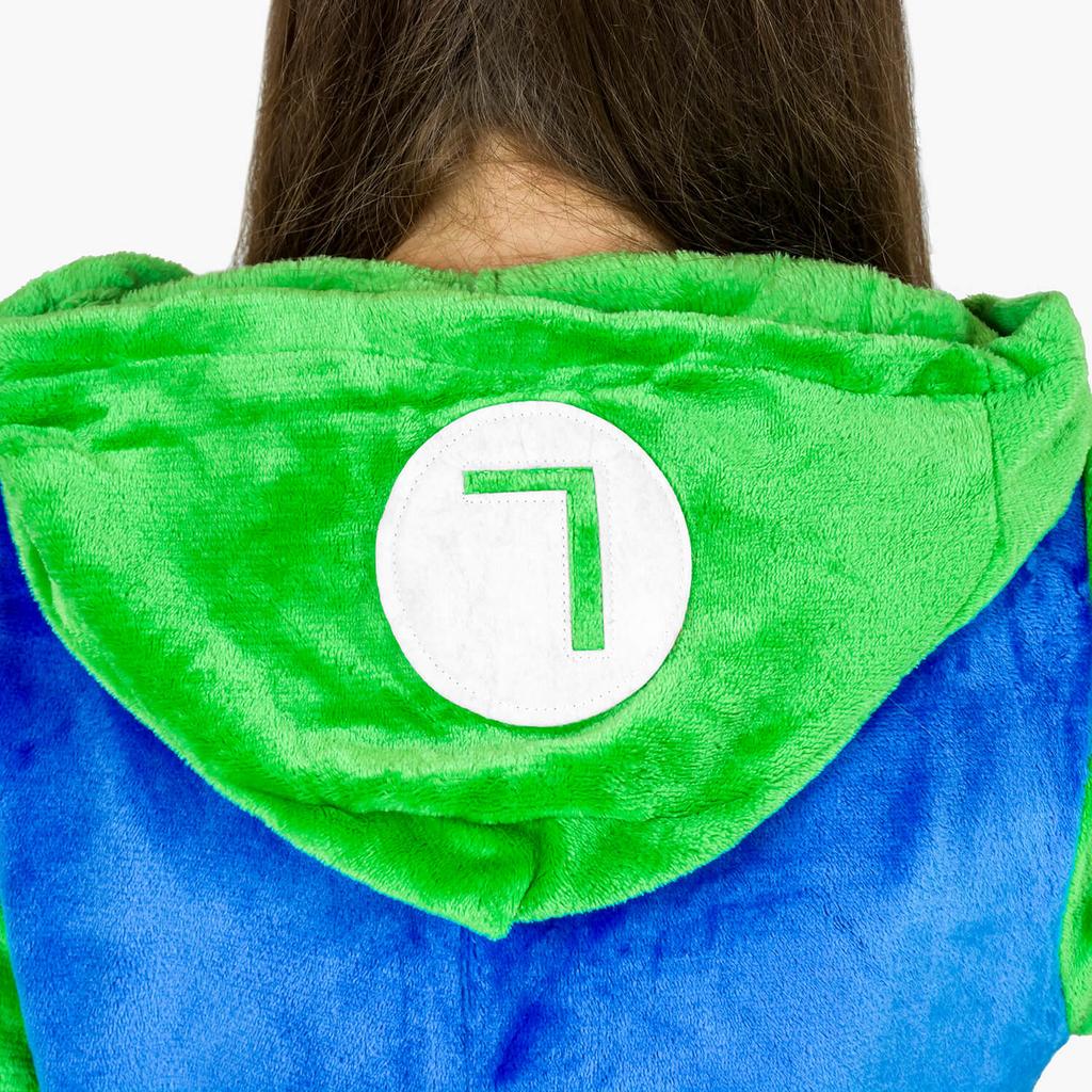 Kigurumi Luigi Mario Pigiami Tuta Intera Costume Adulto M Costume Luigi Mario Onesie - S