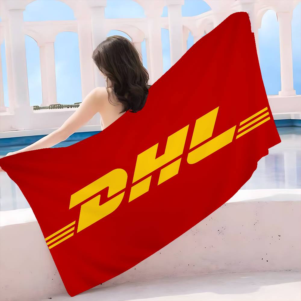 Fashion Logo D-DHL Microfiber Printed Beach Towel Mountain Climbing Yoga Beach Swimming Running Absorbent Soft Towel
