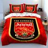 Arsenal The Gunners Bedding Set Decor Bedding Set (1 Duvet Cover, 2 Pillowcases, Duvet Not Included)