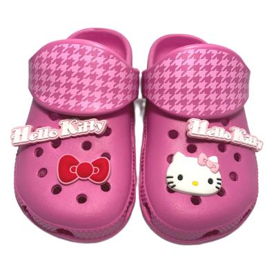 Sanrio Characters 10 Character EVA Sandals Japanese Shoe Size [SAESAS002] (Hello Kitty/Pink, Measurements, Kids, Numeric, 19.0 Cm)