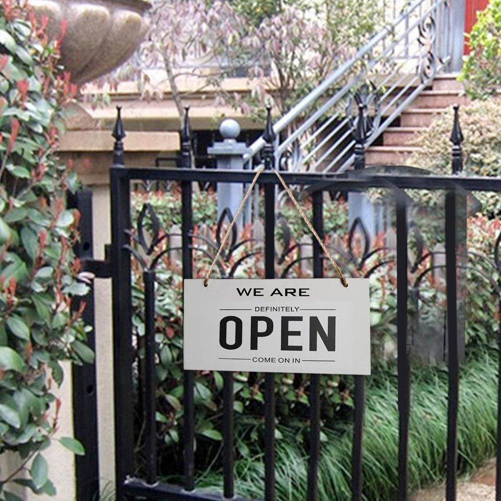 Double Sided Hanging Sign With Ring Open and Closed Club Business Sign  Shop