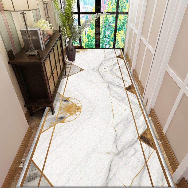 Europäischer Luxus Langer Flur Teppich Marmor Dekoration Wohnzimmer Läufer Teppich Hotel Halle Treppe Durchgangsmatten Anpassbar